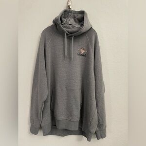 BURLEBO Fleece Hoodie in Gray “Ducks Flying In” - Men’s Size XL